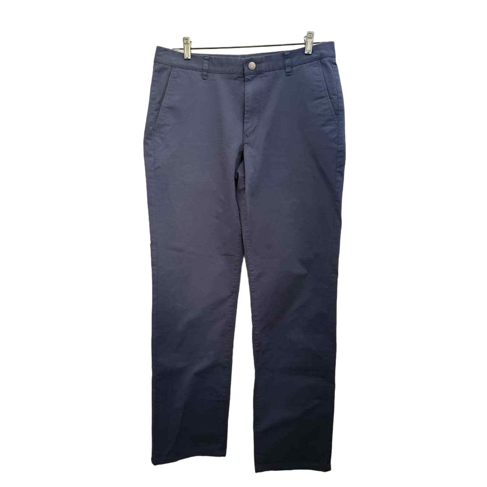 Bonobos Mens Straight Pants Navy Blue Stretch Zip Fly Flat Front Casual 34/36